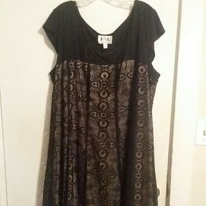 Black/tan dress